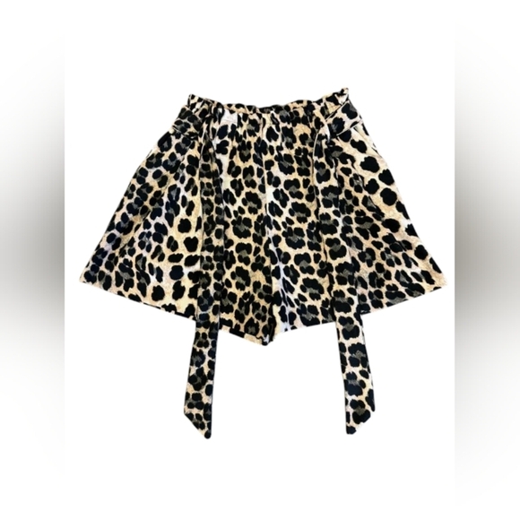 Zara Shorts Paper Bag Waist High Rise Animal Print Size XS - Picture 6 of 9